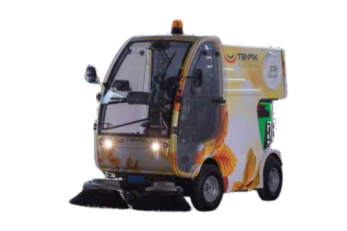 Compact Road Sweeper with Removable DIN Waste Hopper